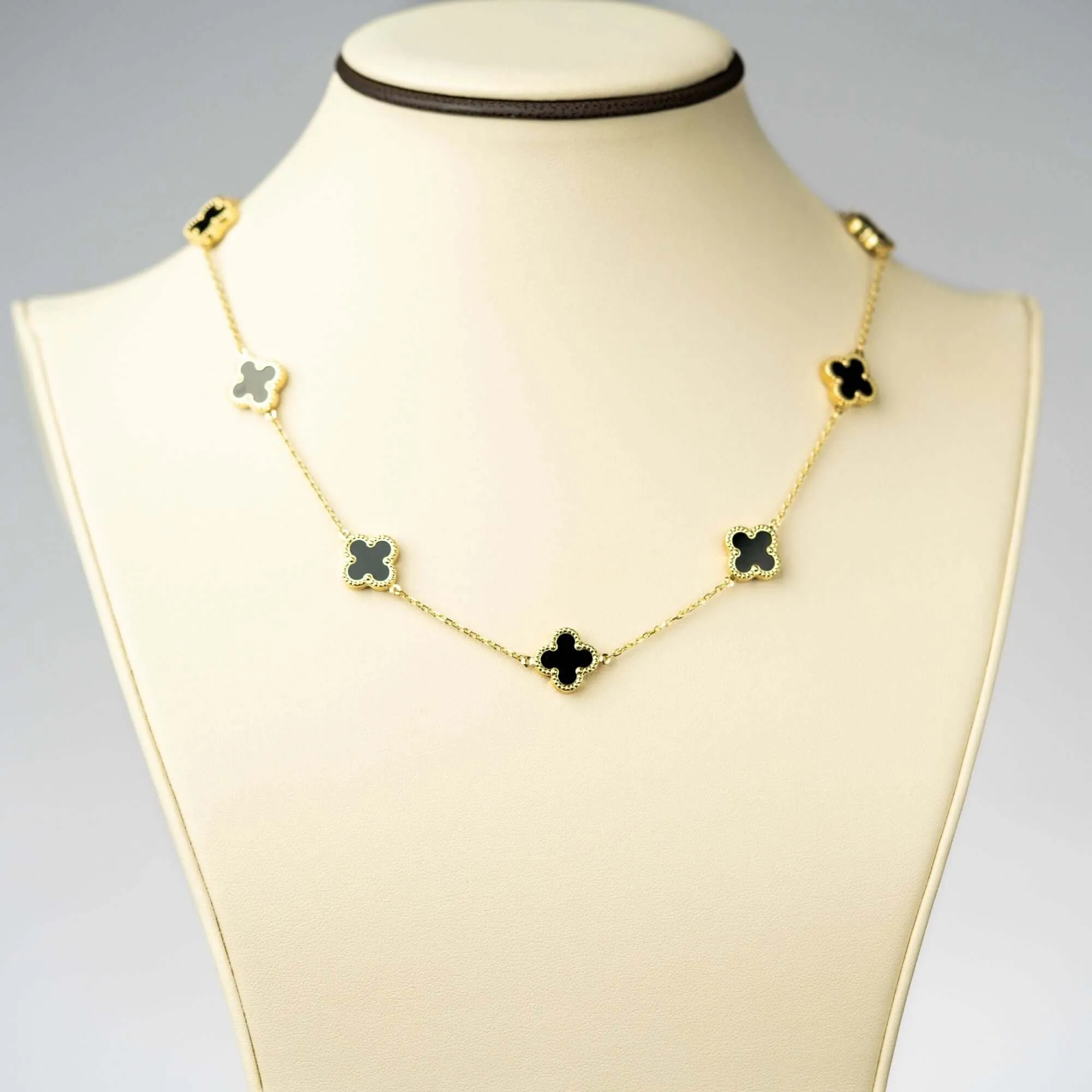 14K Clover Chain & Bracelet Set