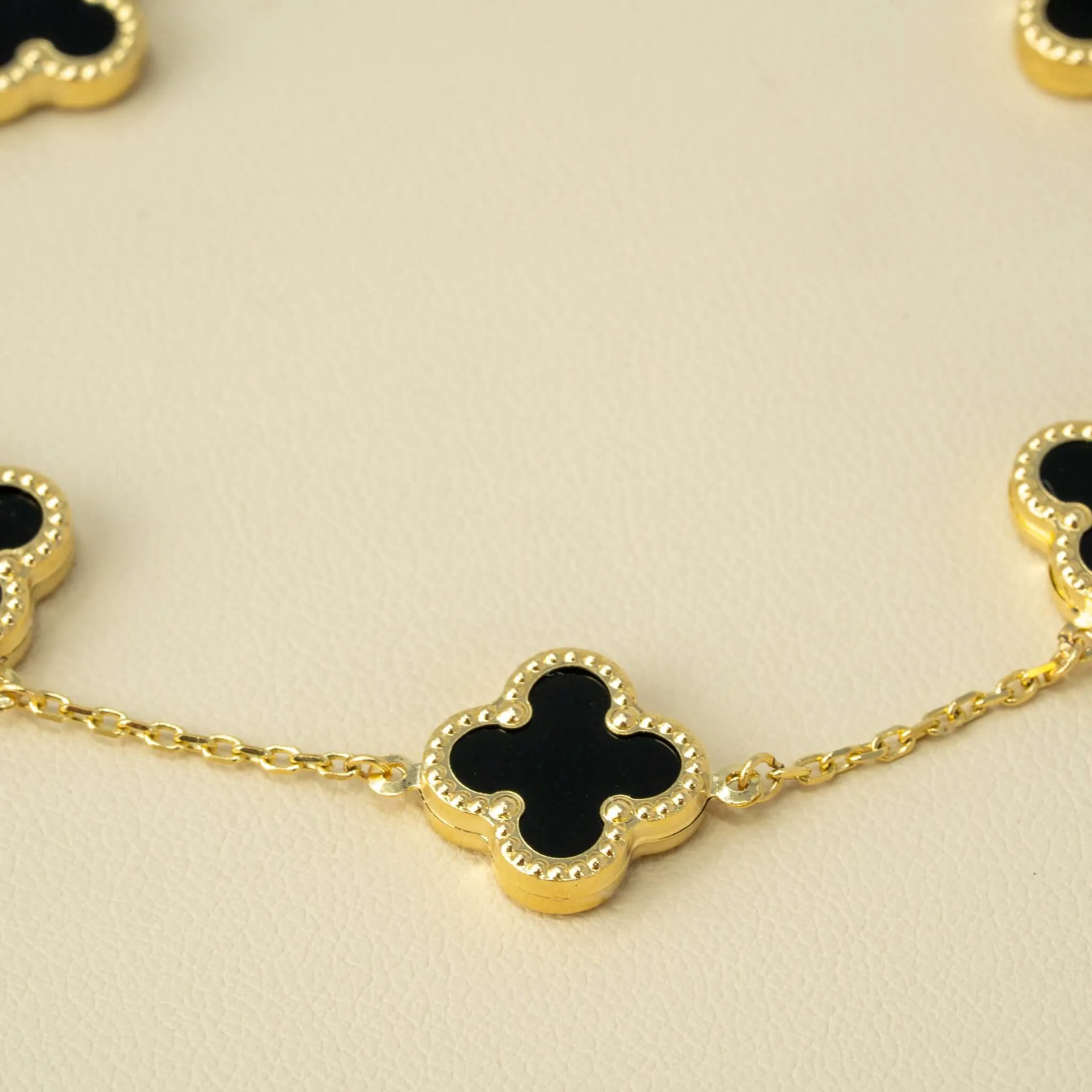 14K Clover Chain & Bracelet Set