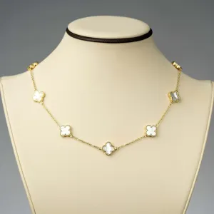 14K Clover Chain & Bracelet Set