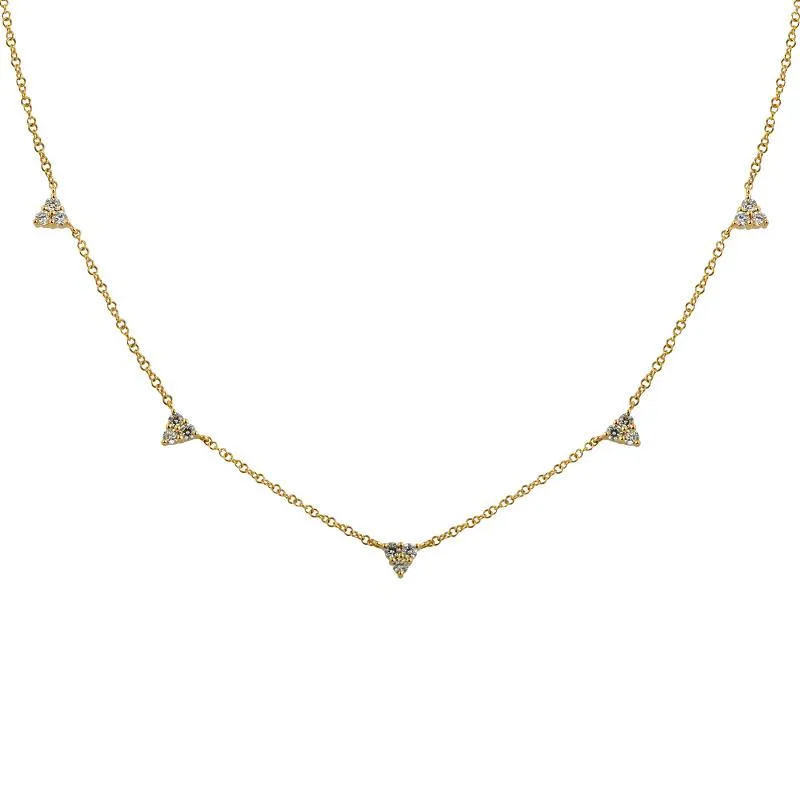 14k Rose Gold Diamond Necklace