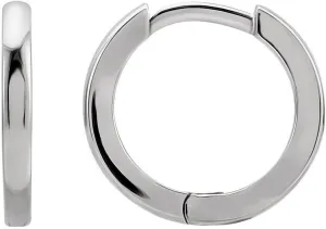 14k White Gold 8x1.65mm Polished Hinged Hoop Earrings-Hoop Earring for Women