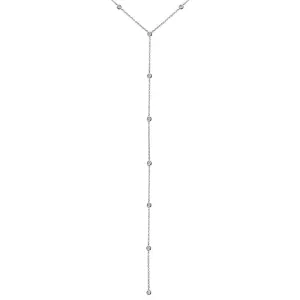 14k White Gold Diamond by Yard Lariat