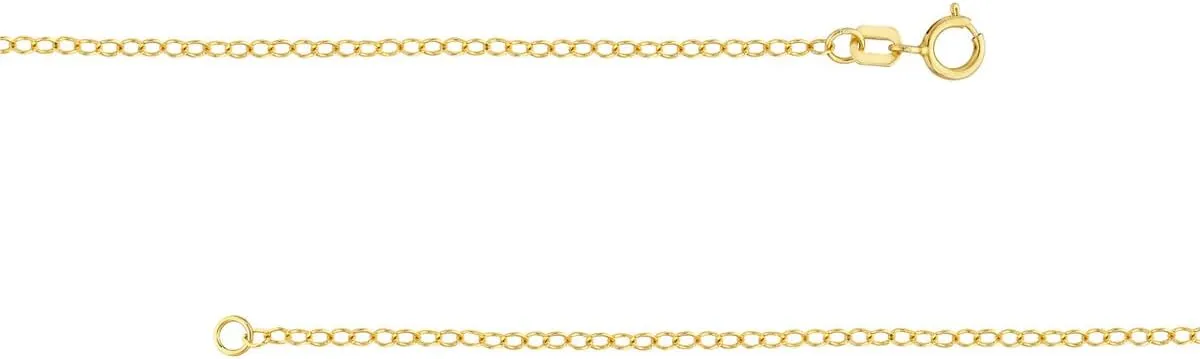 14K Yellow Gold Lilac Enamel Layered Lariat Necklace - 18 Inch Length - Spring Ring Closure