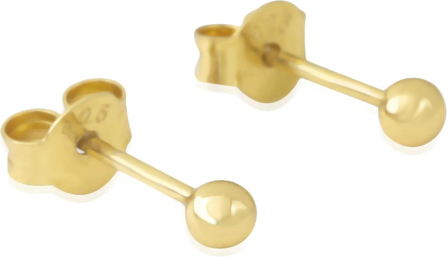 18K Gold Plated Sterling Silver Stud Earrings for Women - Made of Real Sterling Silver - 18K Gold Plated - Available Across Various Shapes and Designs