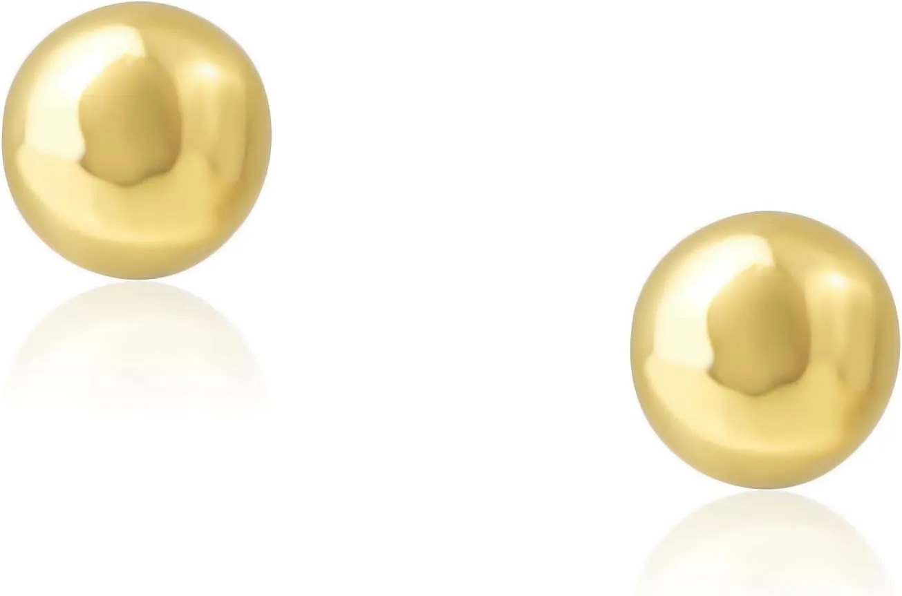 18K Gold Plated Sterling Silver Stud Earrings for Women - Made of Real Sterling Silver - 18K Gold Plated - Available Across Various Shapes and Designs