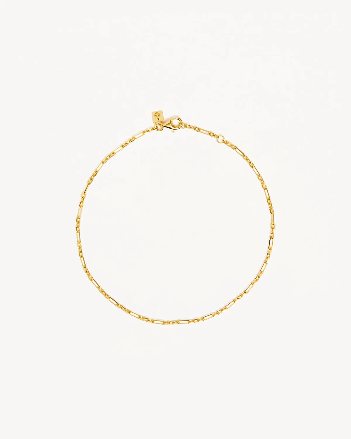 18k Gold Vermeil Mixed Link Chain Anklet