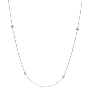 18K White Gold Diamond Necklace - 20765880