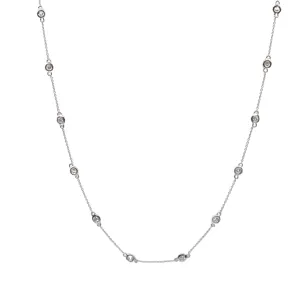 18K White Gold Diamond Necklace - 20765903