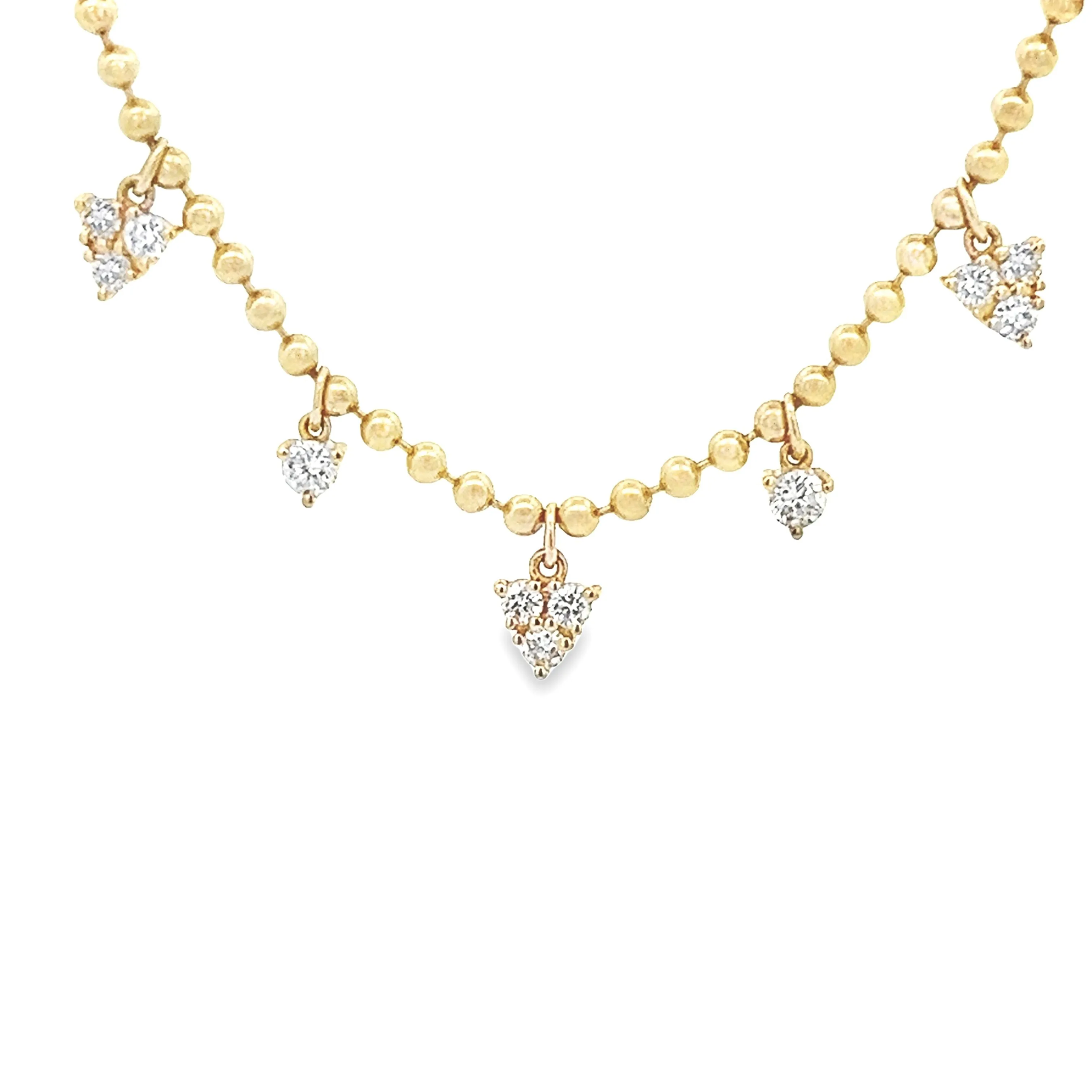 1.93ct 14k Yellow Gold Diamond Necklace
