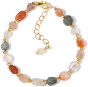 1pcs Natural 6-8mm Irregular Stone Bracelets Stone Braid Bracelet Adjustable Handmade Bracelets Men Women