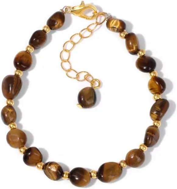 1pcs Natural 6-8mm Irregular Stone Bracelets Stone Braid Bracelet Adjustable Handmade Bracelets Men Women
