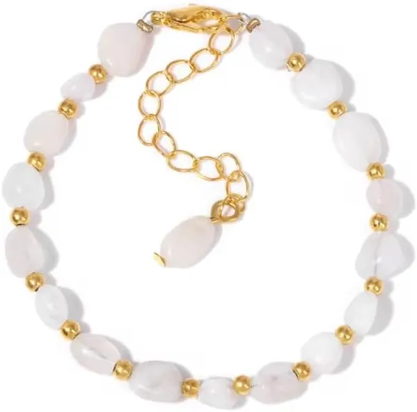1pcs Natural 6-8mm Irregular Stone Bracelets Stone Braid Bracelet Adjustable Handmade Bracelets Men Women