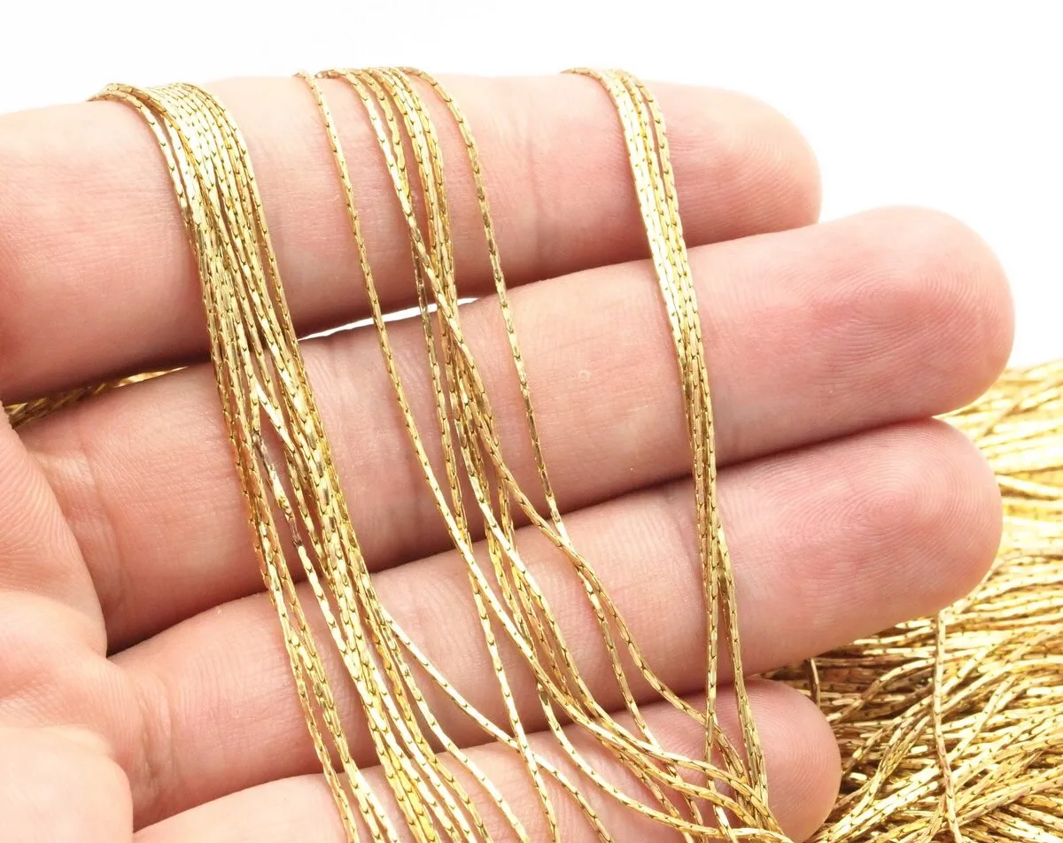 20 M. Raw Brass Snake Chain (0.70mm) Bs 1014