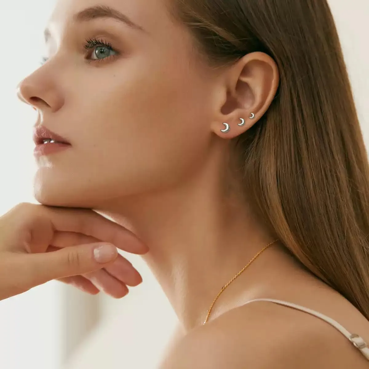 3 Pairs 14K Gold Stud Earring Sets for Women Dainty 925 Sterling Silver Earrings for Multiple Piercing Tiny Cartilage Tragus Cute Trendy Post Earrings Stacks Jewelry Gifts