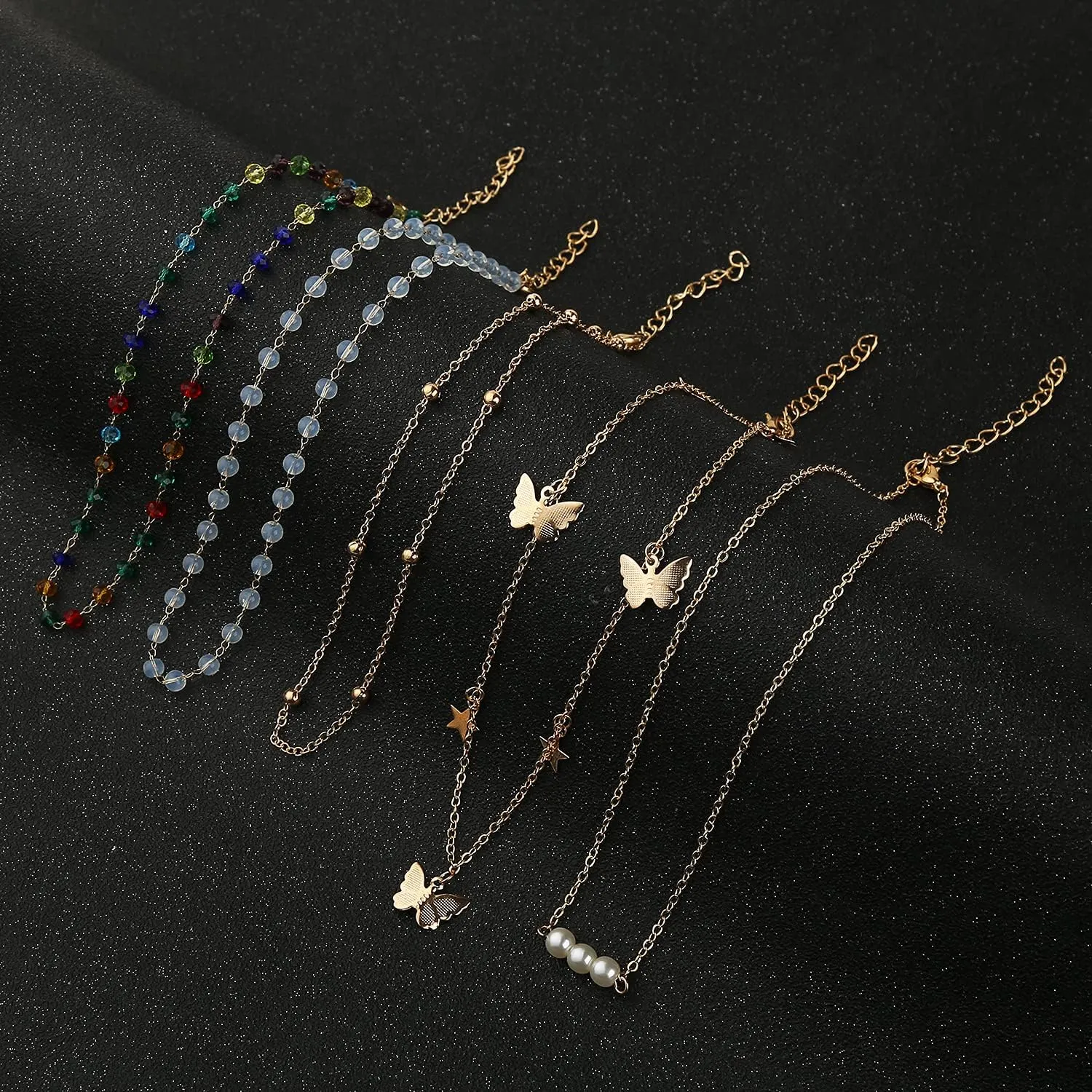 4-12 Pieces Beaded Choker Necklaces for Women Boho Seed Bead Choker Set Hawaiian Handmade Turquoise Beach Beads Necklace Chain Jewelry