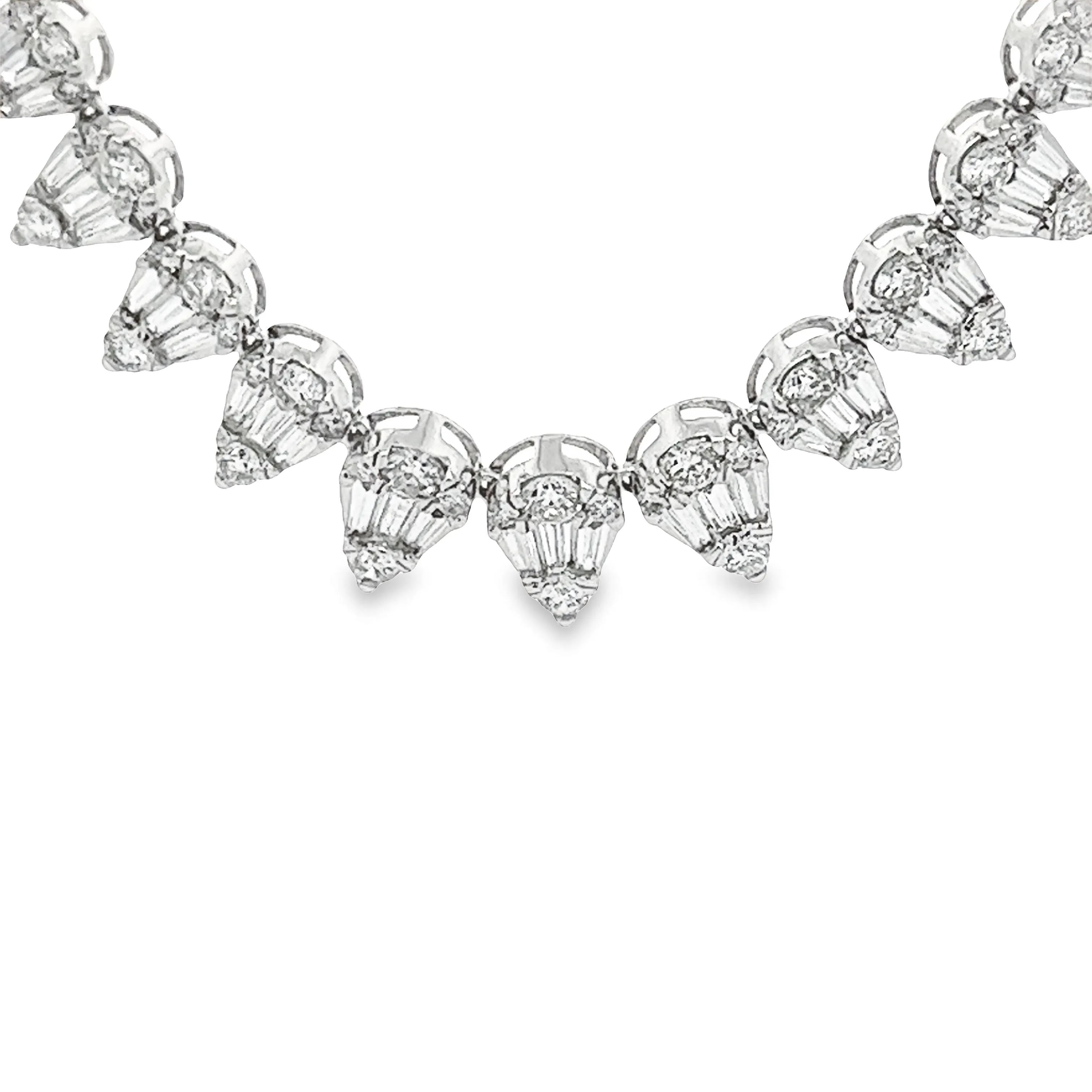 4.00ct 14k White Gold Diamond Necklace