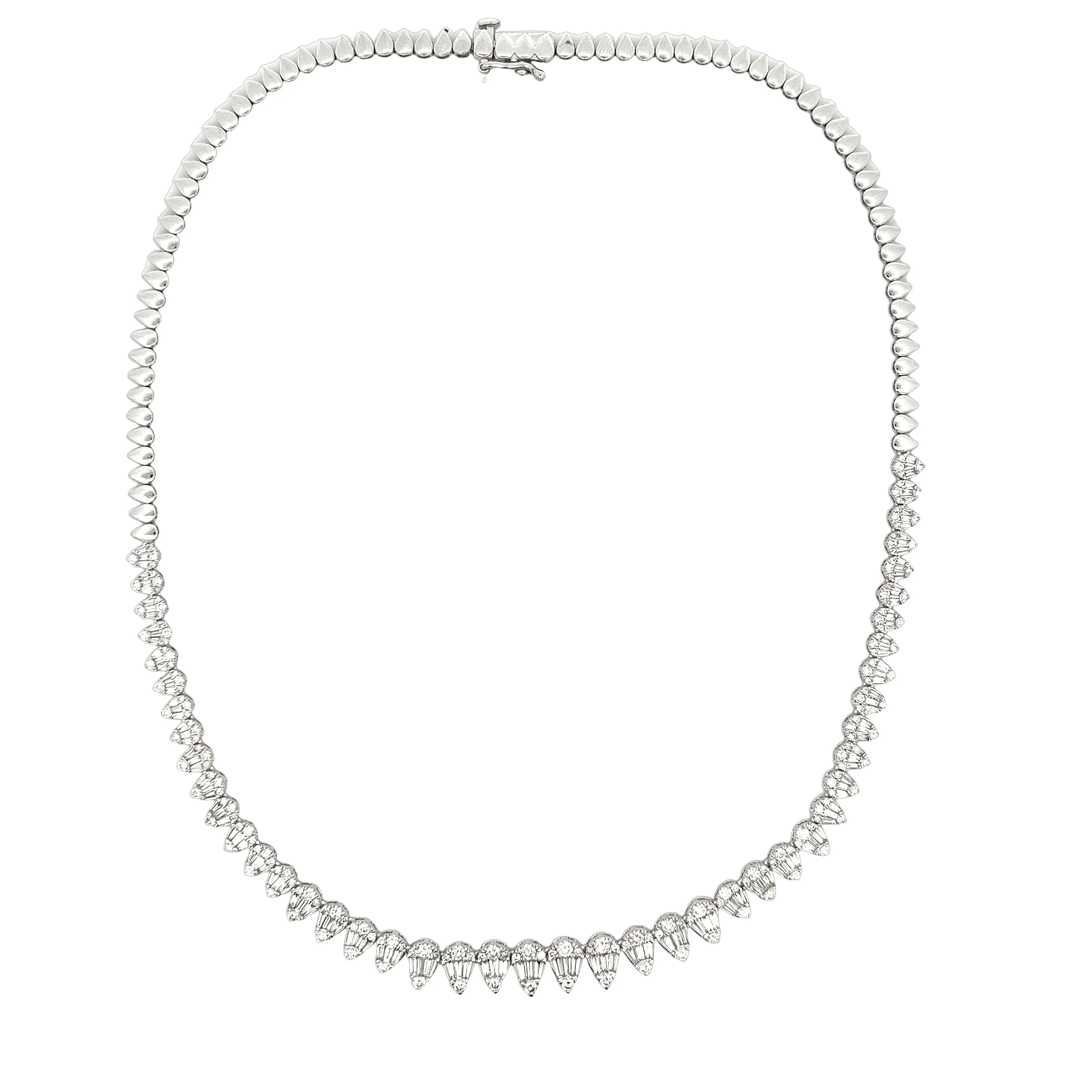 4.00ct 14k White Gold Diamond Necklace