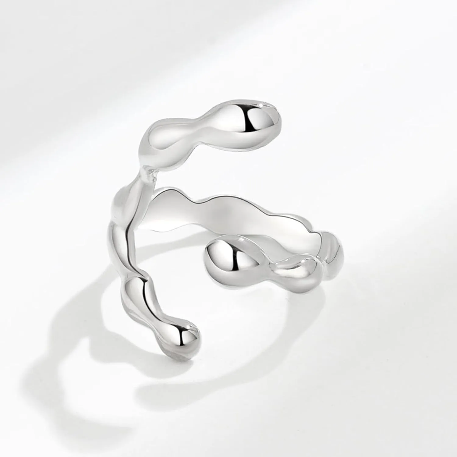 925 Sterling Silver Adjustable Rings Statement Rings Personality Gift for Women