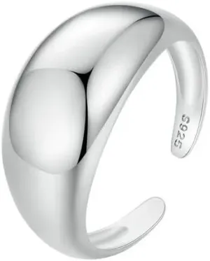 925 Sterling Silver Rings for Women Adjustable Bold Thick Statement Rings for Women Minimalist Rings SSS-2212