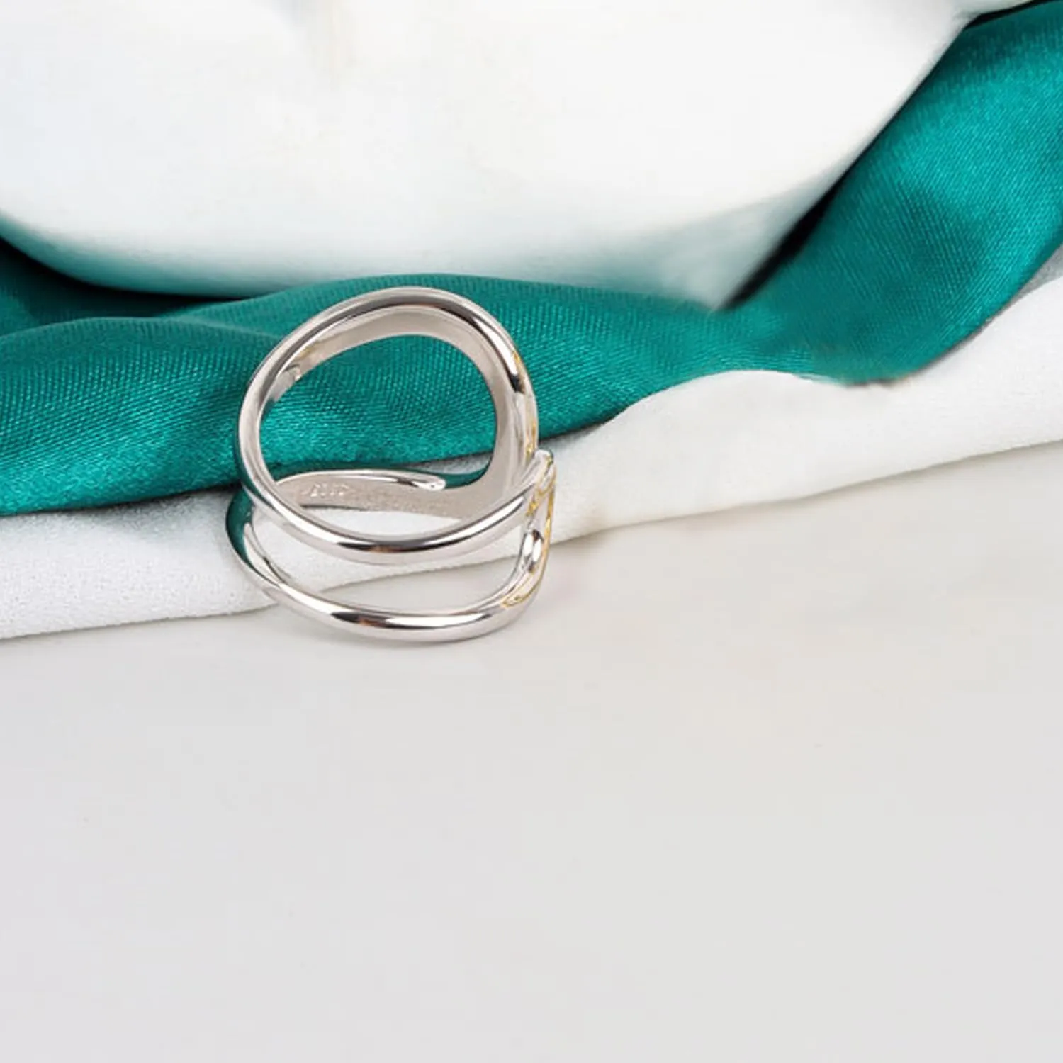 925 Sterling Silver Rings Handmade Rings Adjustable Open Teardrop Rings Waterdrop Ring for Women