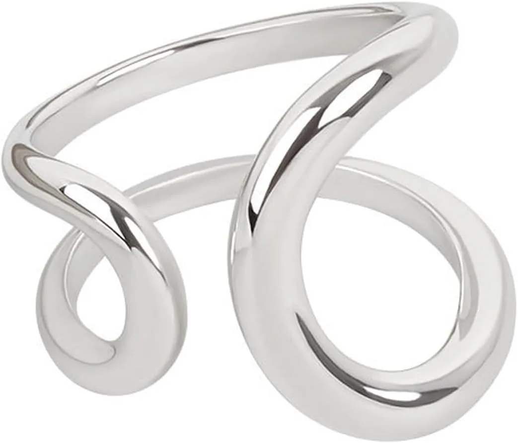 925 Sterling Silver Rings Handmade Rings Adjustable Open Teardrop Rings Waterdrop Ring for Women