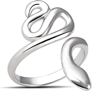 Adjustable Snake Shaped Stackable Ring Opening Finger Rings Statement for Women Men Knuckle Rings Retro Halloween Jewelry Costume Adjustable Accessories Vintage