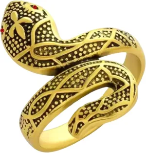 Adjustable Snake Shaped Stackable Ring Opening Finger Rings Statement for Women Men Knuckle Rings Retro Halloween Jewelry Costume Adjustable Accessories Vintage