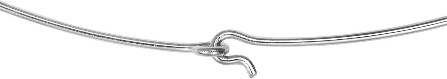 AeraVida Must Have 2mm Slim Wire Hook Sterling Silver 15-16 inch Choker Necklace for Women | Silver Jewelry | Valentine's Jewelry Gifts
