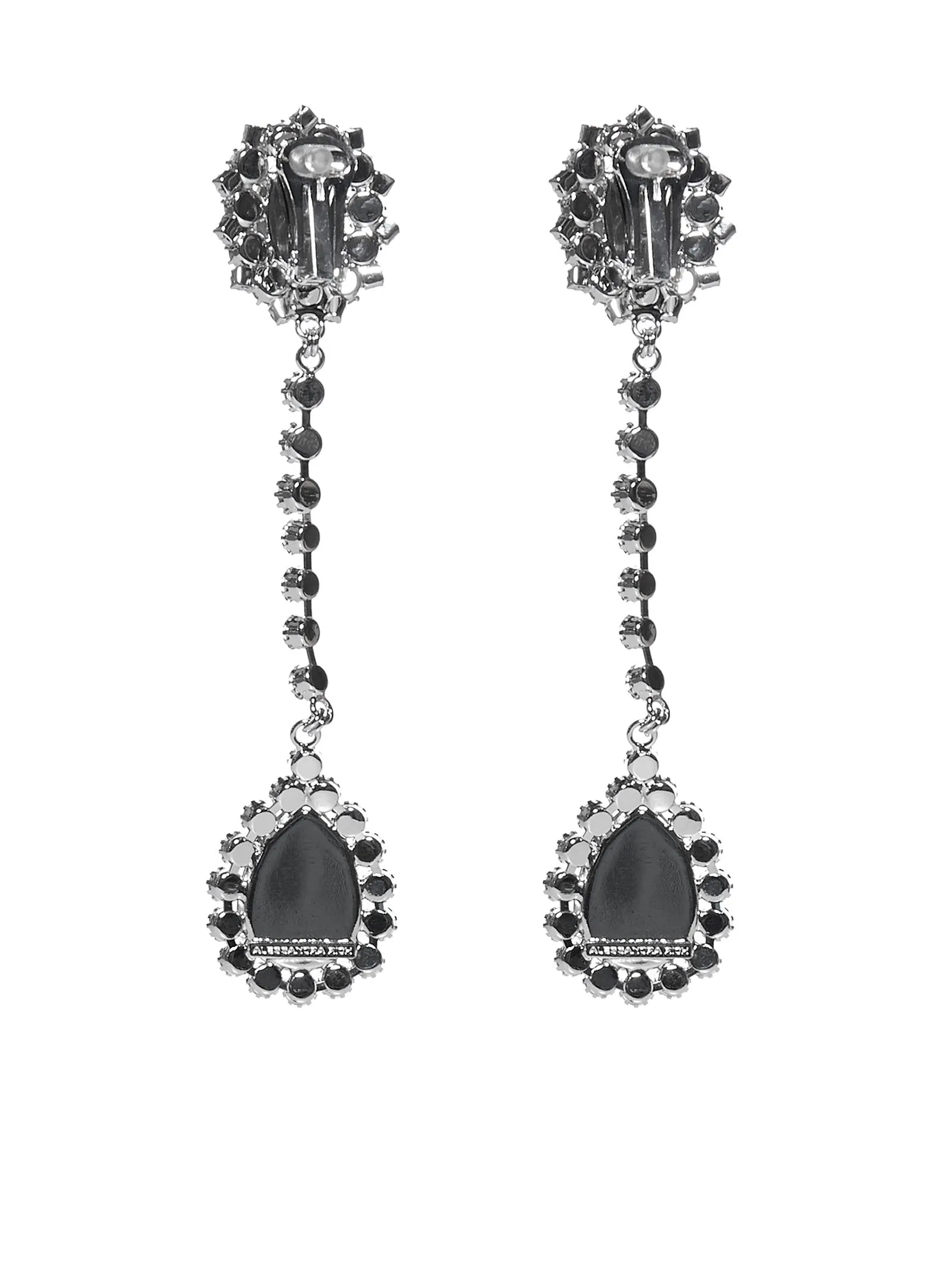 Alessandra Rich Crystal Cluster Drop Earrings
