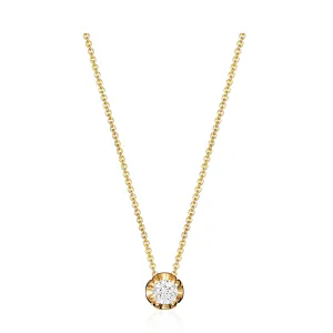 Allure Medium Diamond Pendant Necklace | 18K Yellow Gold