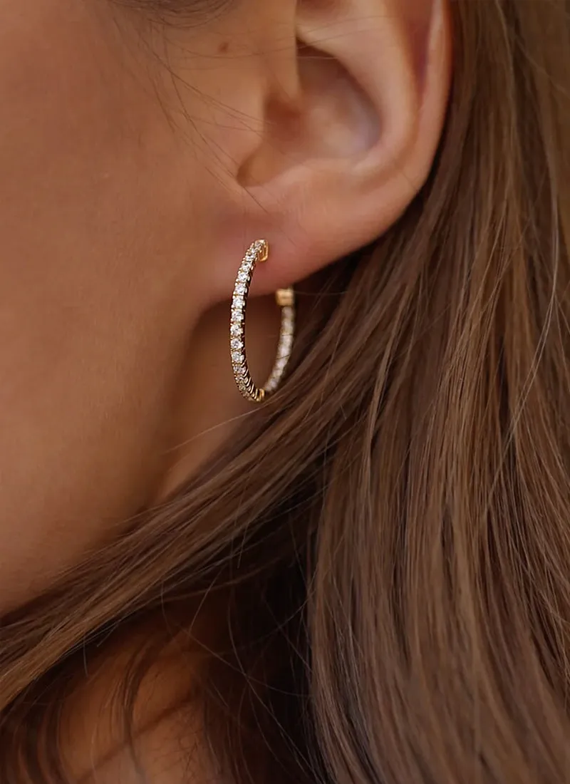 Amaia Medium Hoops 18k Gold Vermeil