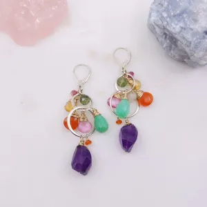 Amethyst Topaz Multi-Gemstone Earrings | Dedicated to CM