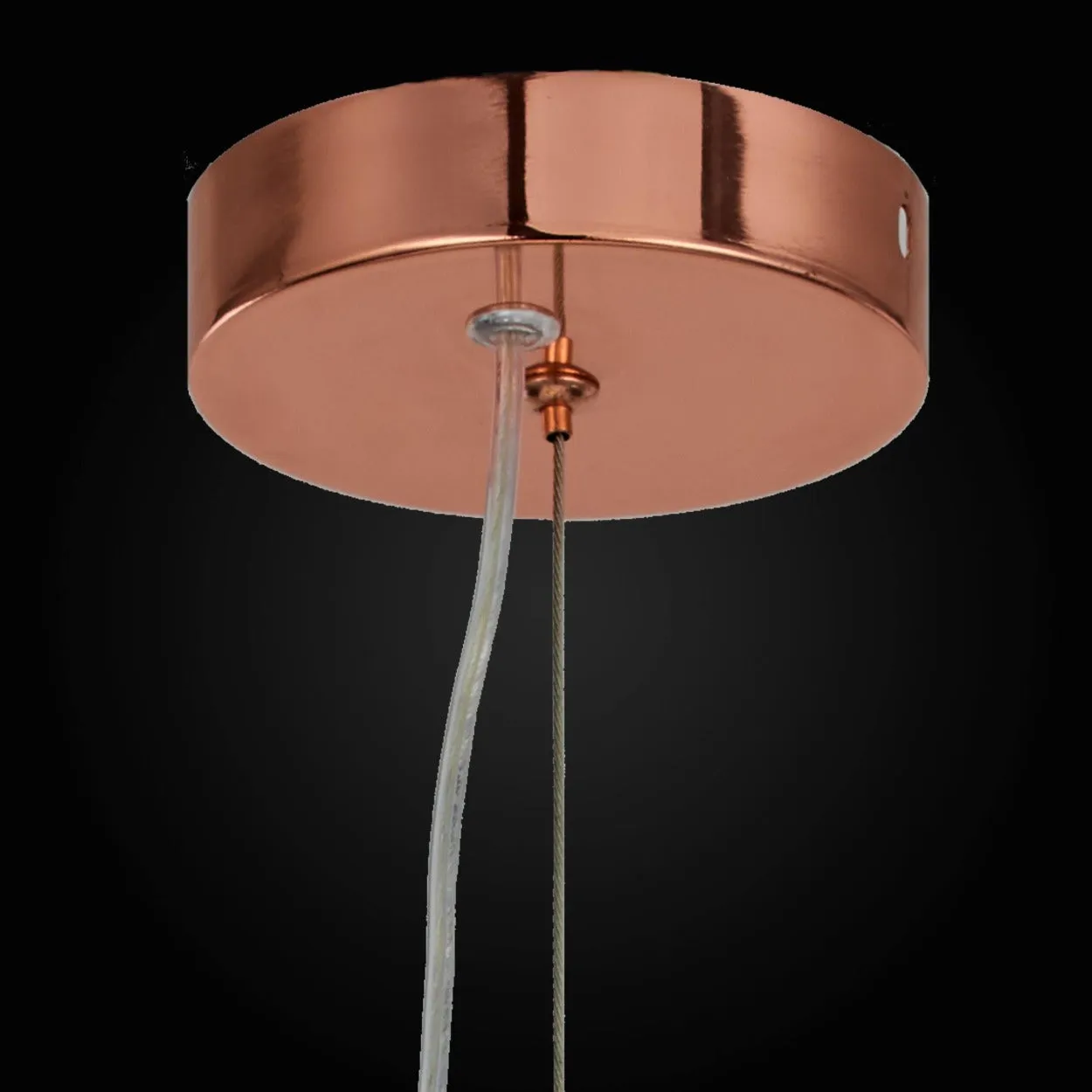 ANKUR SAMARA ROSE GOLD METAL CAGE WITH FROSTED GLASS PENDANT LIGHT