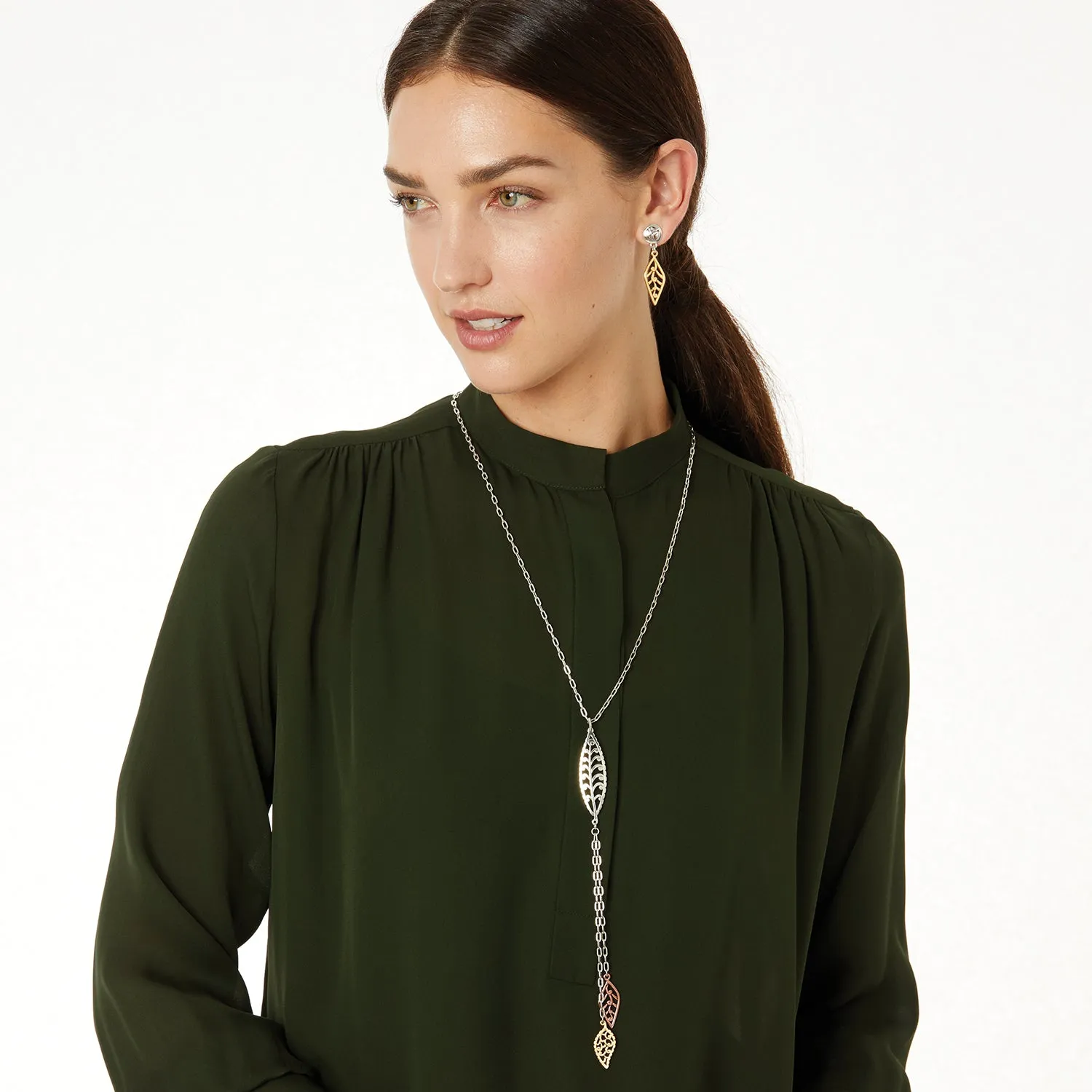 Barbados Leaves Y Necklace