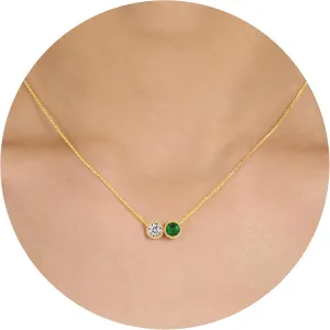 Birthstone Necklace for Women, Birthday Gifts for Women 14K Gold Necklaces for Teen Girls Dainty 1 to 12 Birthstone Christmas Gift Stocking Stuffers Valentines Mothers Day Jewelry
