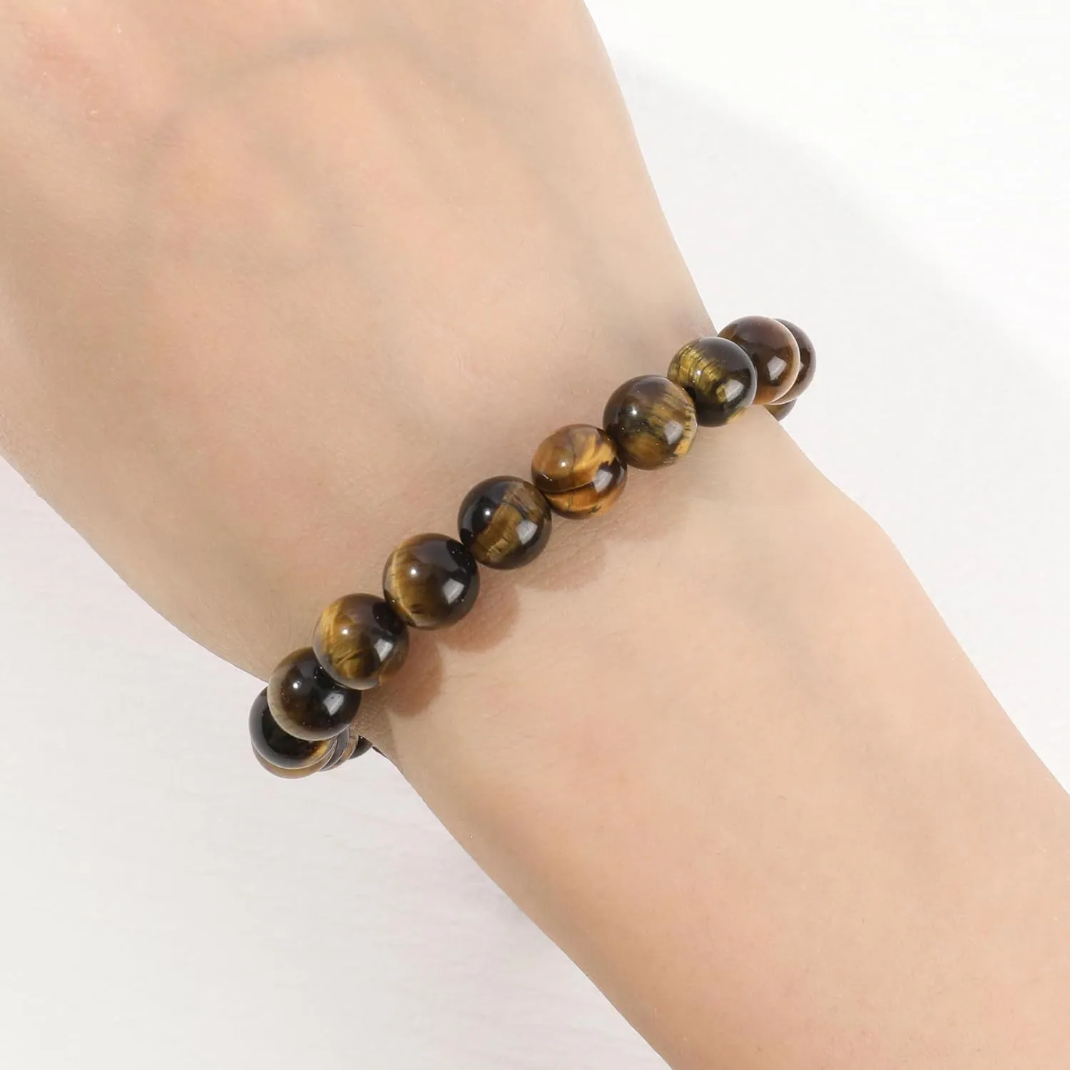 Bohemian Stone Beaded Bracelets for Women Single Natural Stone Gemstone Strand Bracelets Braided Chakra Crystal Beads Bracelets Boho Adjustable Handmade Summer Beach Jewelry Gift for Women