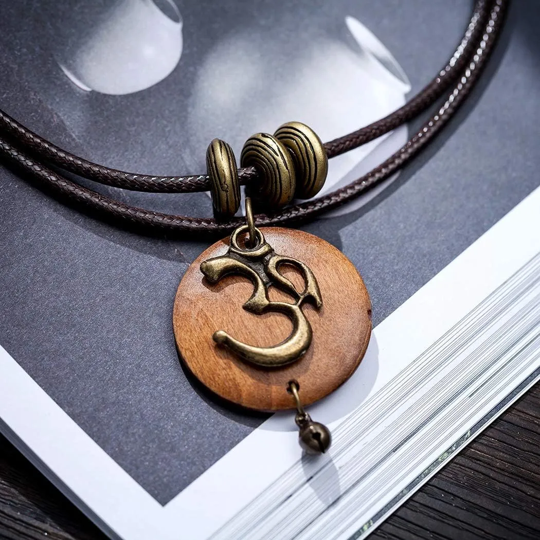 Brown Wooden Choker Chunky Pendant Necklaces for women