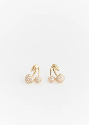 Cherry Crystal Studs