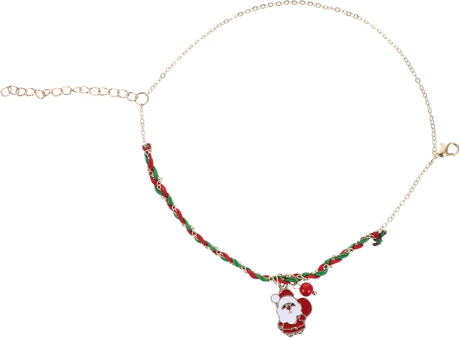 Christmas Themed Bracelet for Women Xmas Charm Jewelry Comfortable Weave Design Holiday present for Friends and Family