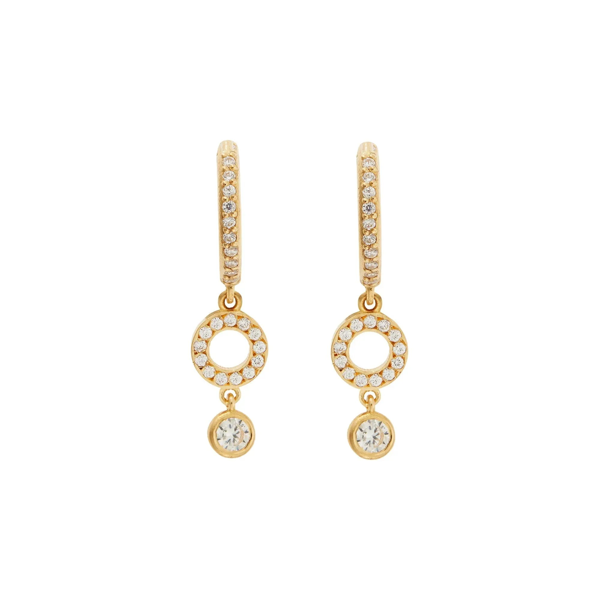 Circle Dot Drop Hoops
