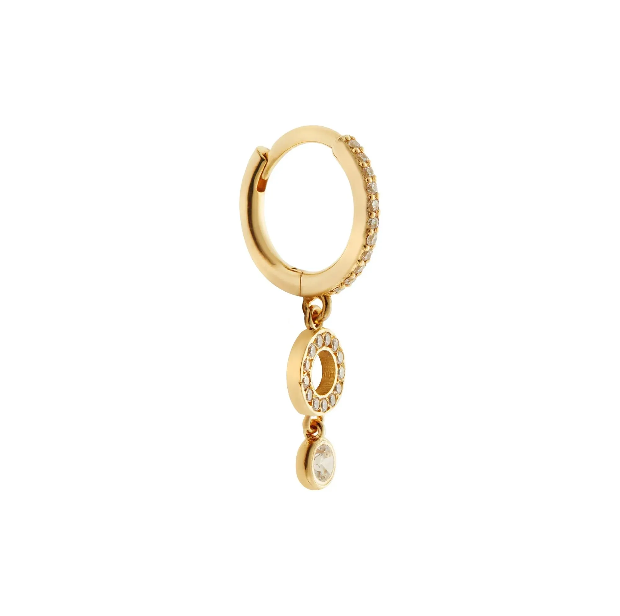 Circle Dot Drop Hoops