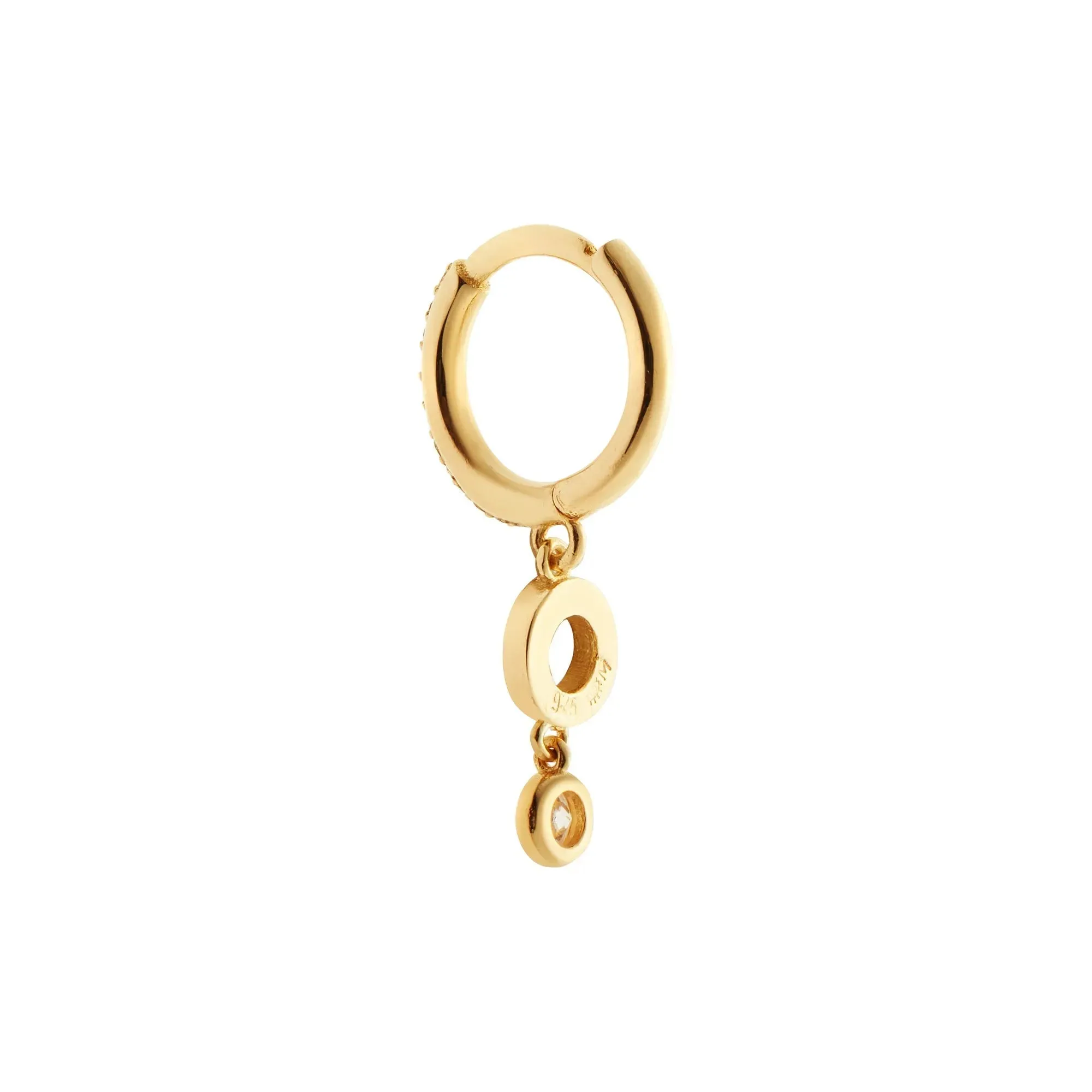Circle Dot Drop Hoops