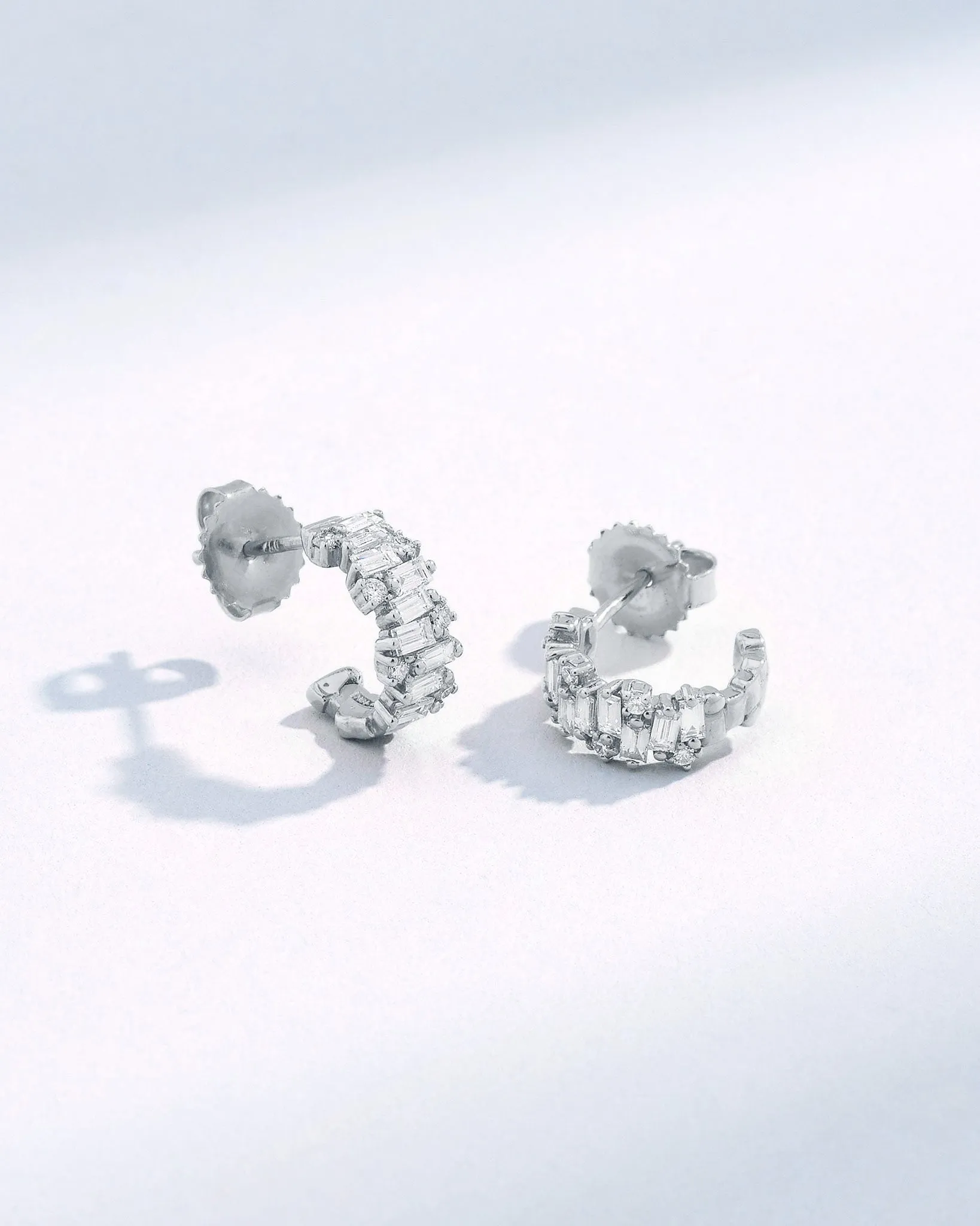 Classic Diamond Shimmer Mini Hoops