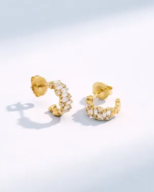 Classic Diamond Shimmer Mini Hoops