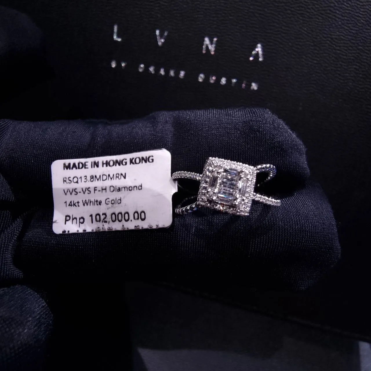 Classic Square Split Shank Diamond Ring 14kt