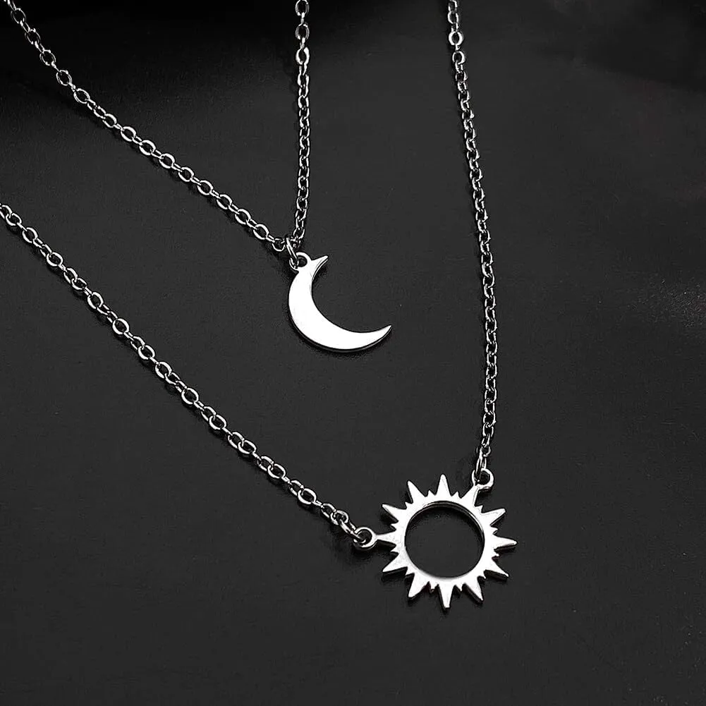 Colourful Steel Circle Necklace Choker Jewelry Chain Pendent for Girlfriend Women Birthday Anniversary Party Gift