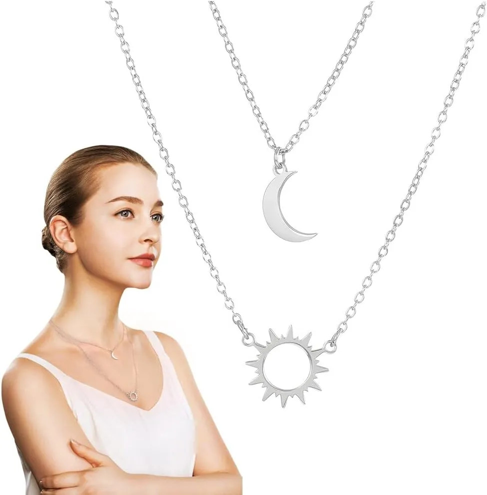 Colourful Steel Circle Necklace Choker Jewelry Chain Pendent for Girlfriend Women Birthday Anniversary Party Gift