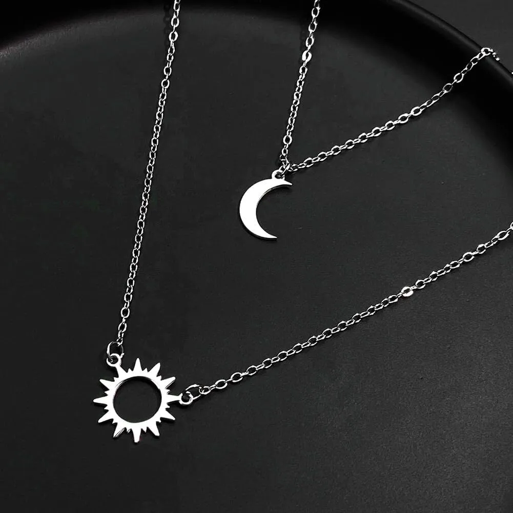 Colourful Steel Circle Necklace Choker Jewelry Chain Pendent for Girlfriend Women Birthday Anniversary Party Gift