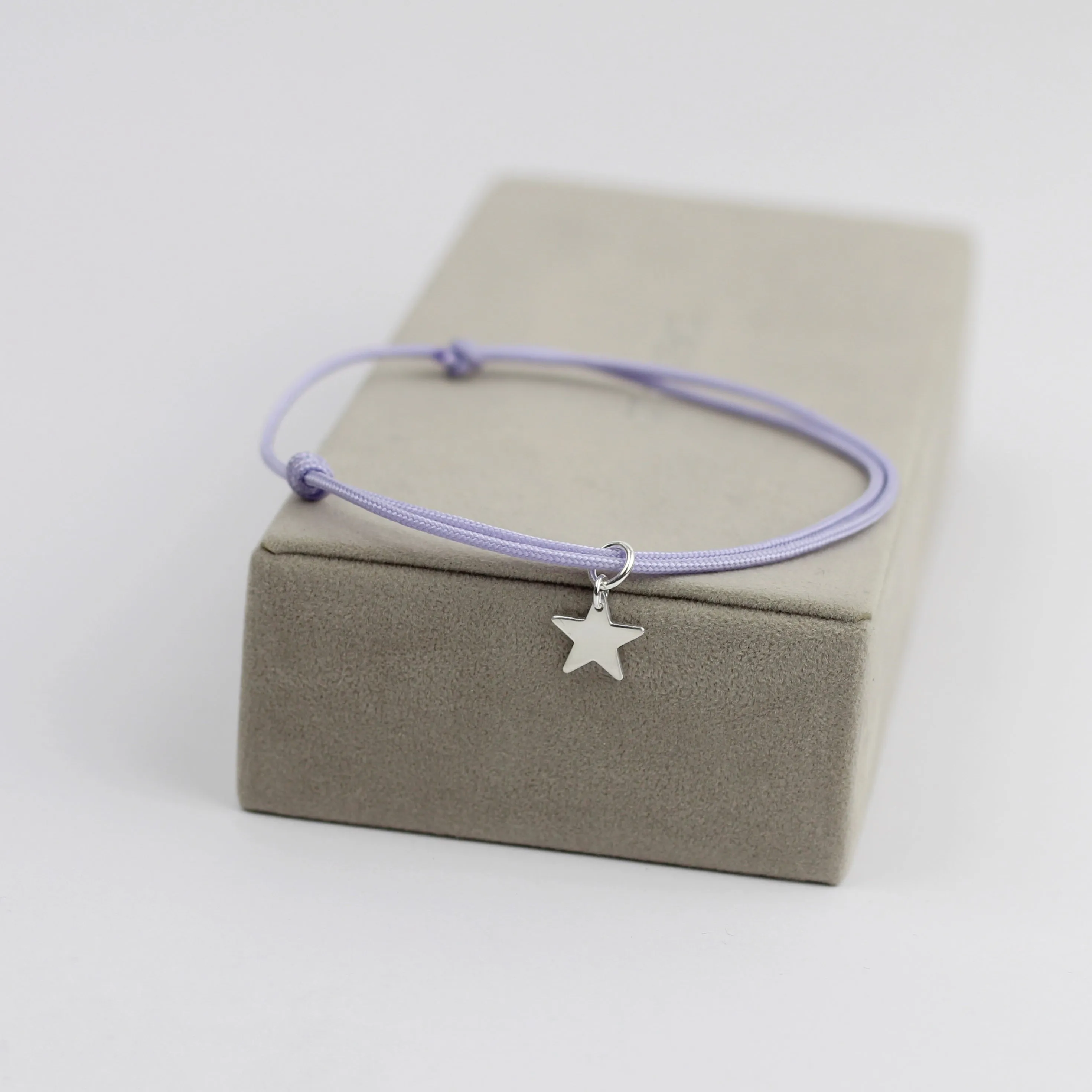 Cord Anklet with Sterling Silver Charm