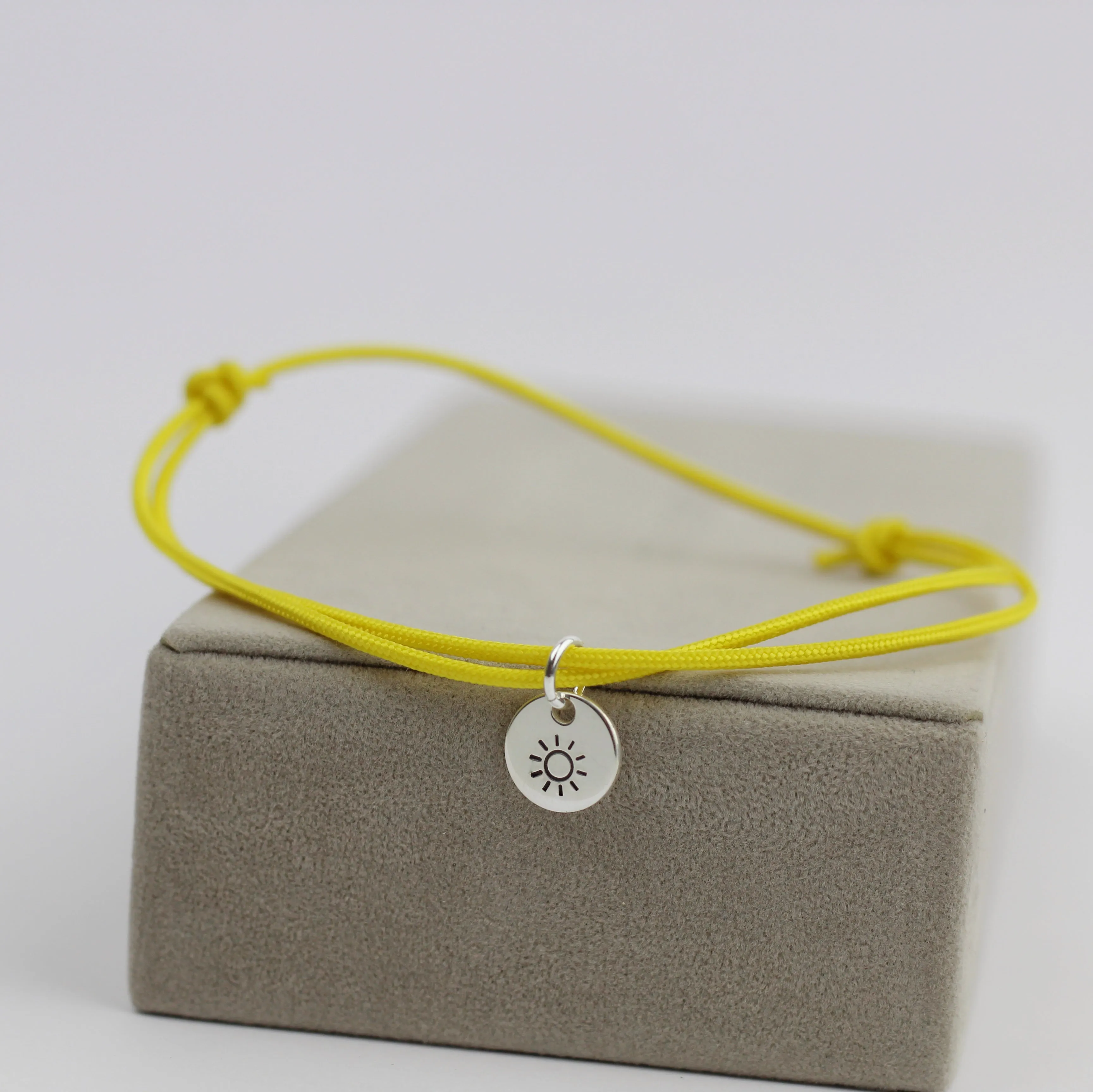 Cord Anklet with Sterling Silver Charm